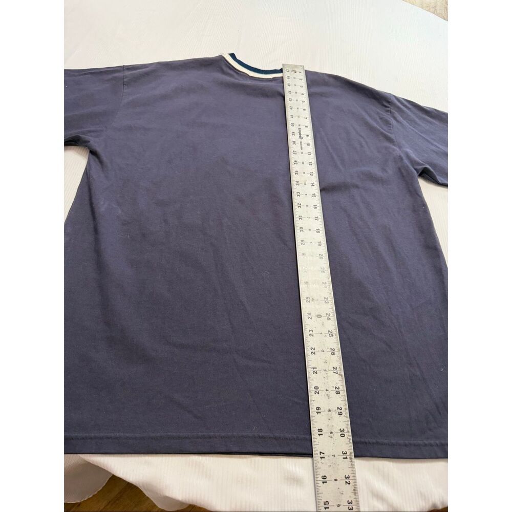 Nike Vintage Navy Blue Swoosh Short Sleeve T-Shirt Size XL - Picture 9 of 10